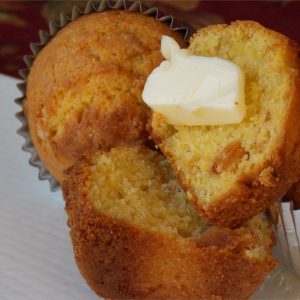 Raisin Bran or Corn Muffin Toasted w/ Butter